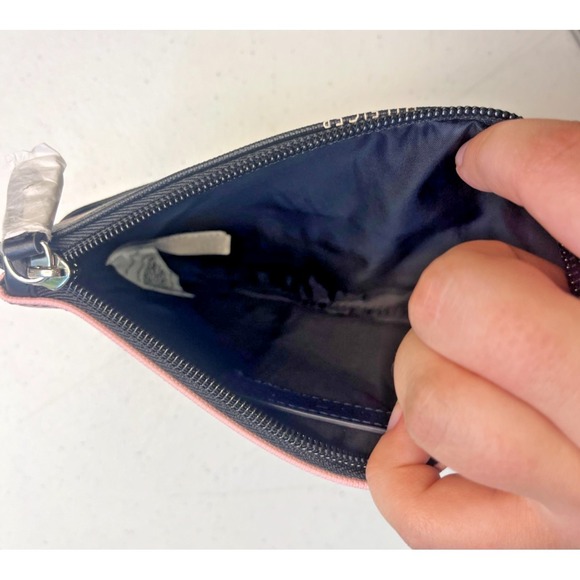 Tommy Hilfiger Women s Logo Pink and Black Stripe Wristlet Wallet - Picture 4 of 5